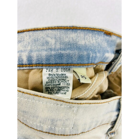 Rag & Bone Womens 25 Off‎ White Capri Skinny Jeans Blue Zipper Hem Denim Pants - Picture 12 of 12